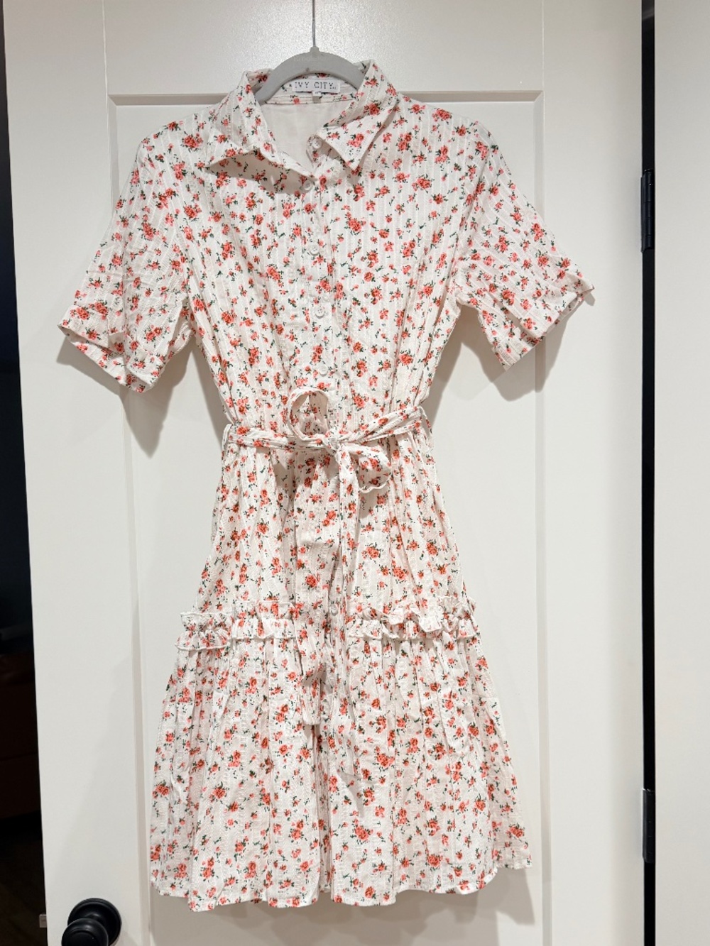NWOT Ivy City Floral Knee Length Shirt Dress Western Boho Women's Size M Lk New